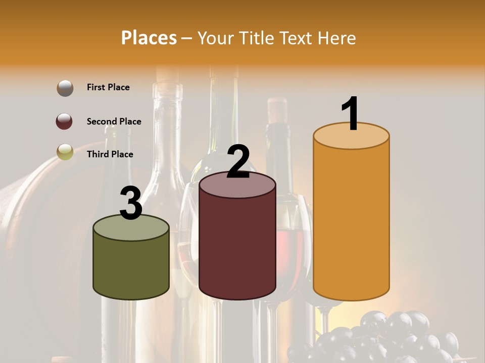 Wine Bottles And Glasses PowerPoint Template