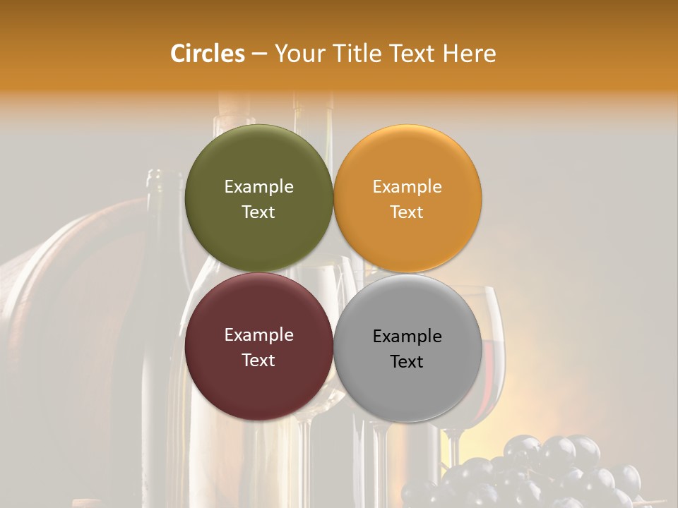 Wine Bottles And Glasses PowerPoint Template
