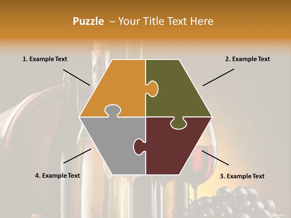 Wine Bottles And Glasses PowerPoint Template