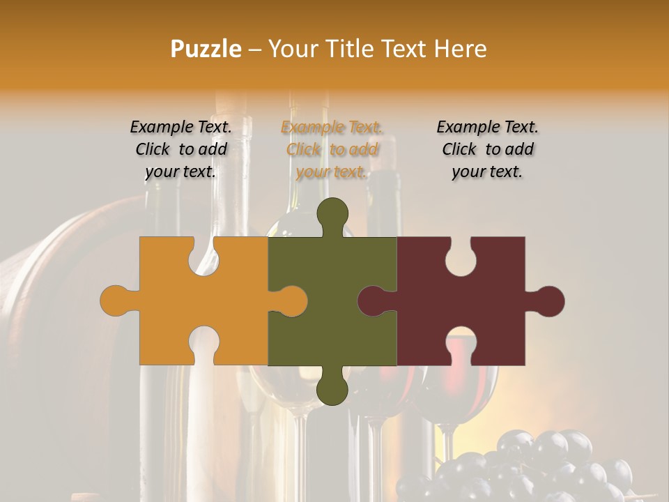 Wine Bottles And Glasses PowerPoint Template