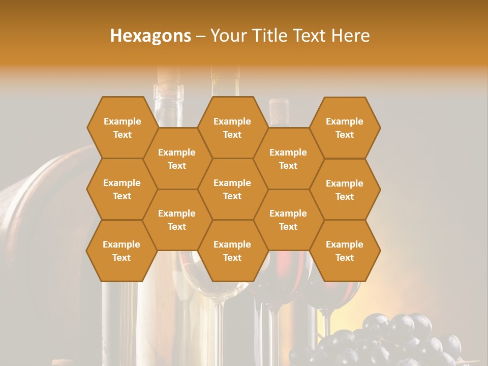 Wine Bottles And Glasses PowerPoint Template