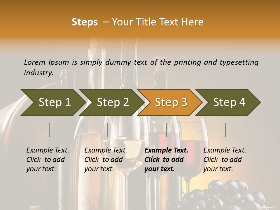 Wine Bottles And Glasses PowerPoint Template