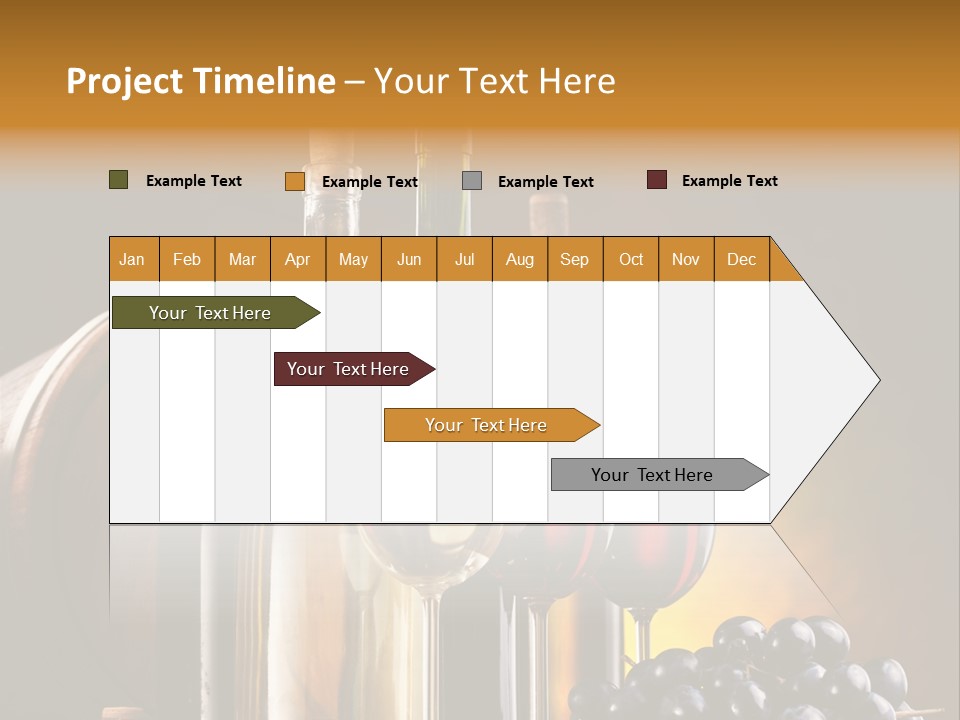 Wine Bottles And Glasses PowerPoint Template