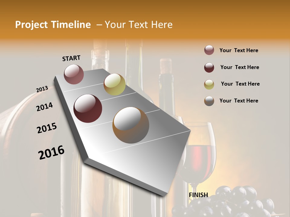 Wine Bottles And Glasses PowerPoint Template
