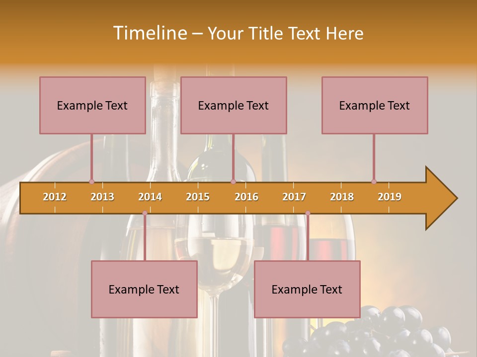 Wine Bottles And Glasses PowerPoint Template