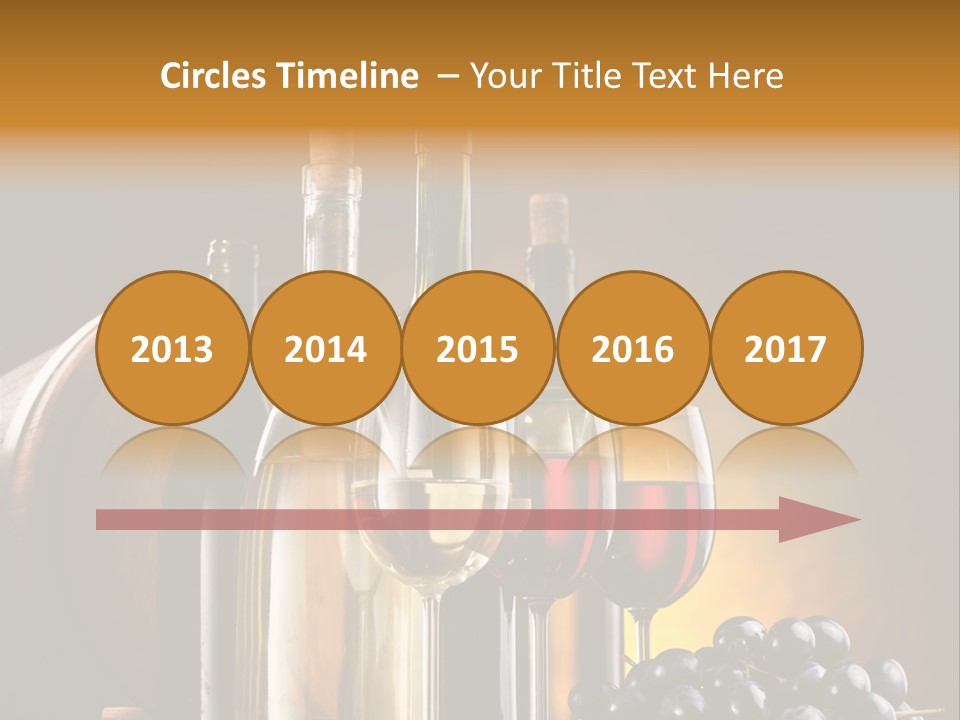 Wine Bottles And Glasses PowerPoint Template