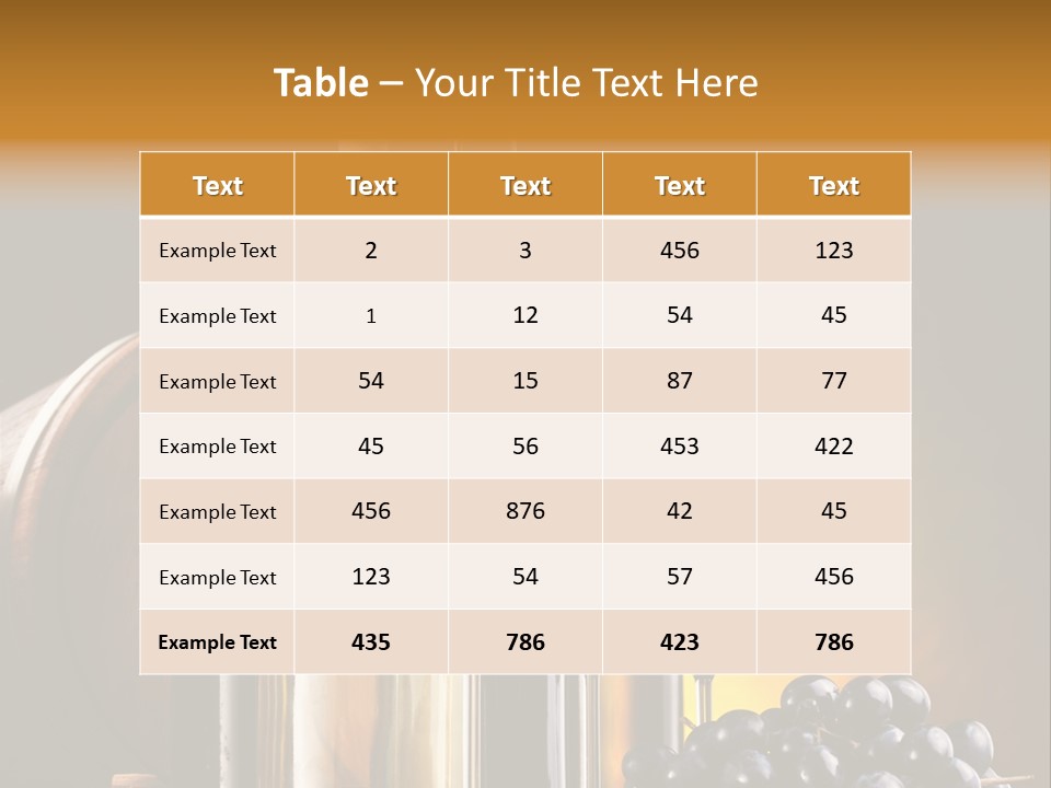 Wine Bottles And Glasses PowerPoint Template