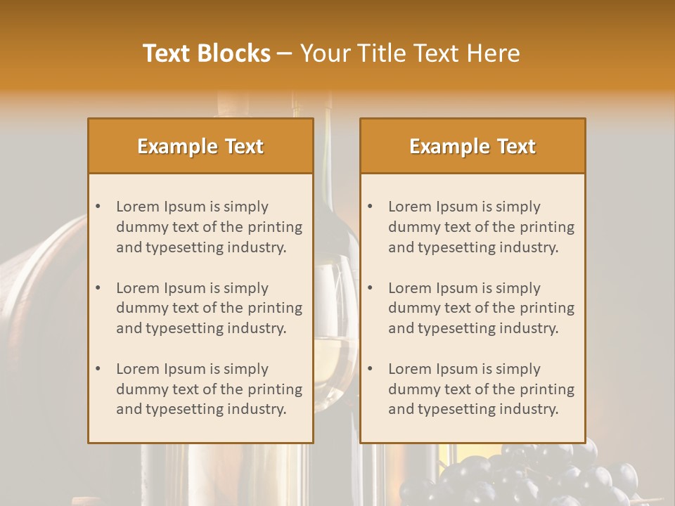 Wine Bottles And Glasses PowerPoint Template