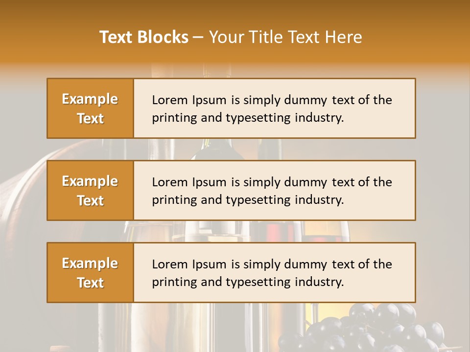 Wine Bottles And Glasses PowerPoint Template