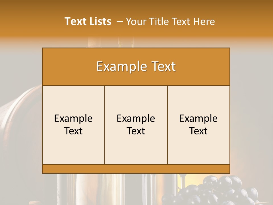 Wine Bottles And Glasses PowerPoint Template
