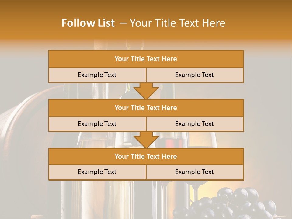 Wine Bottles And Glasses PowerPoint Template