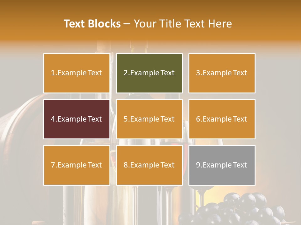 Wine Bottles And Glasses PowerPoint Template