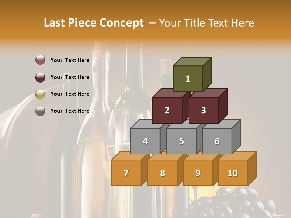 Wine Bottles And Glasses PowerPoint Template