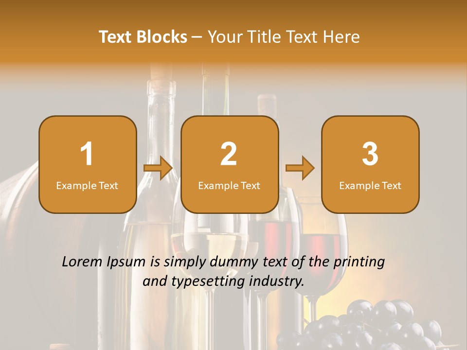 Wine Bottles And Glasses PowerPoint Template