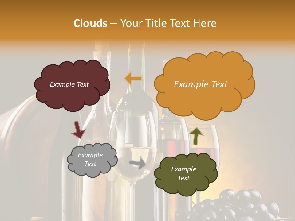 Wine Bottles And Glasses PowerPoint Template