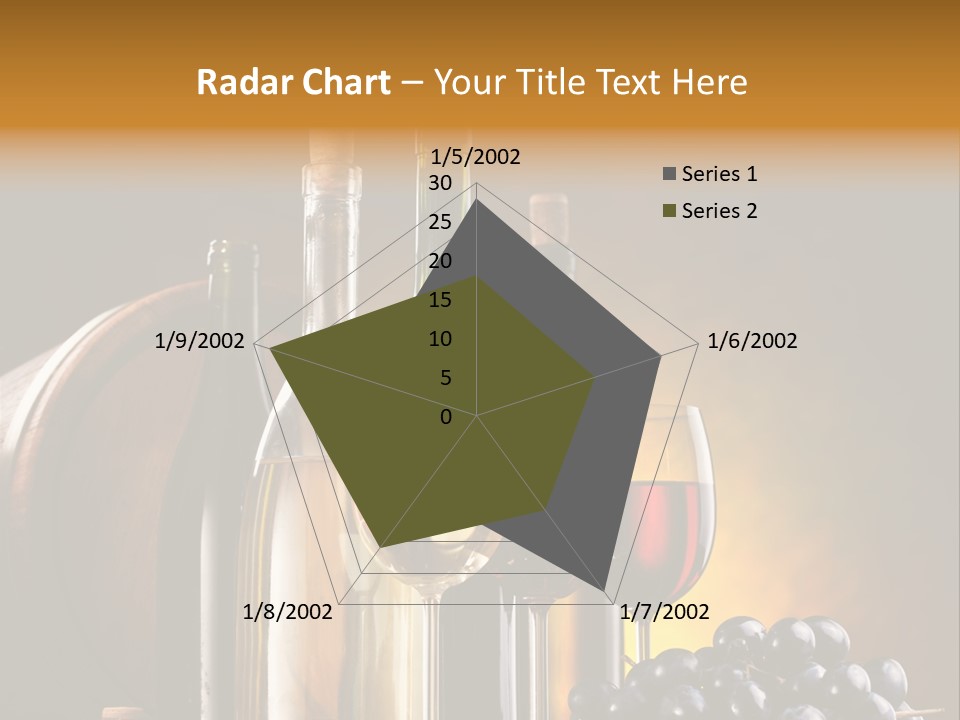 Wine Bottles And Glasses PowerPoint Template