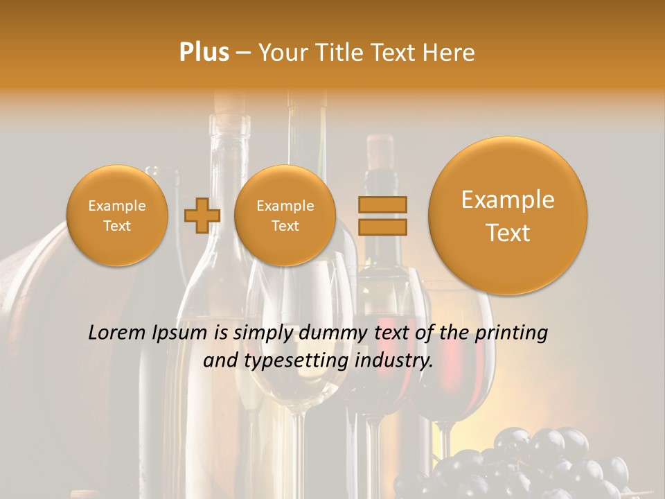 Wine Bottles And Glasses PowerPoint Template