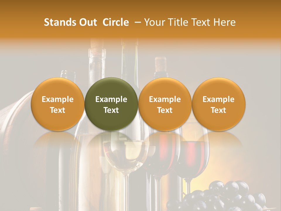 Wine Bottles And Glasses PowerPoint Template