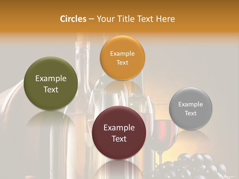 Wine Bottles And Glasses PowerPoint Template
