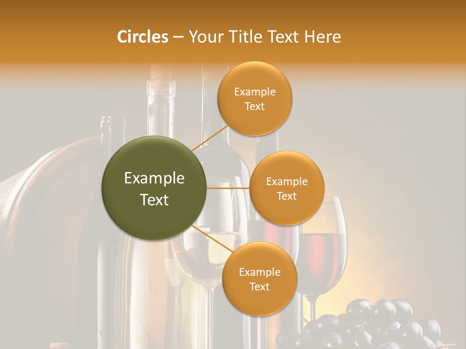 Wine Bottles And Glasses PowerPoint Template