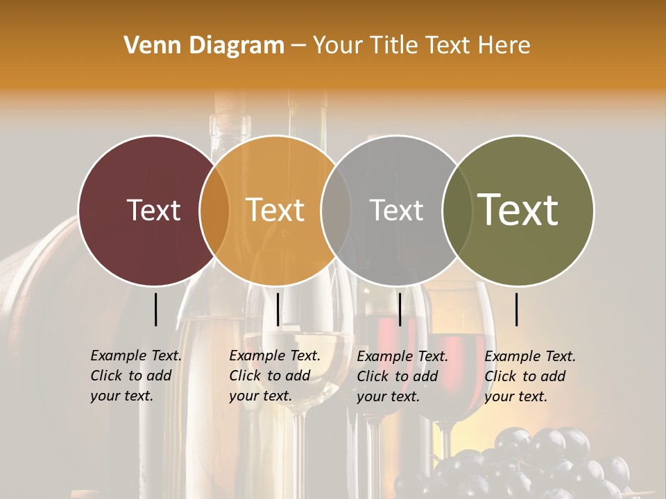 Wine Bottles And Glasses PowerPoint Template