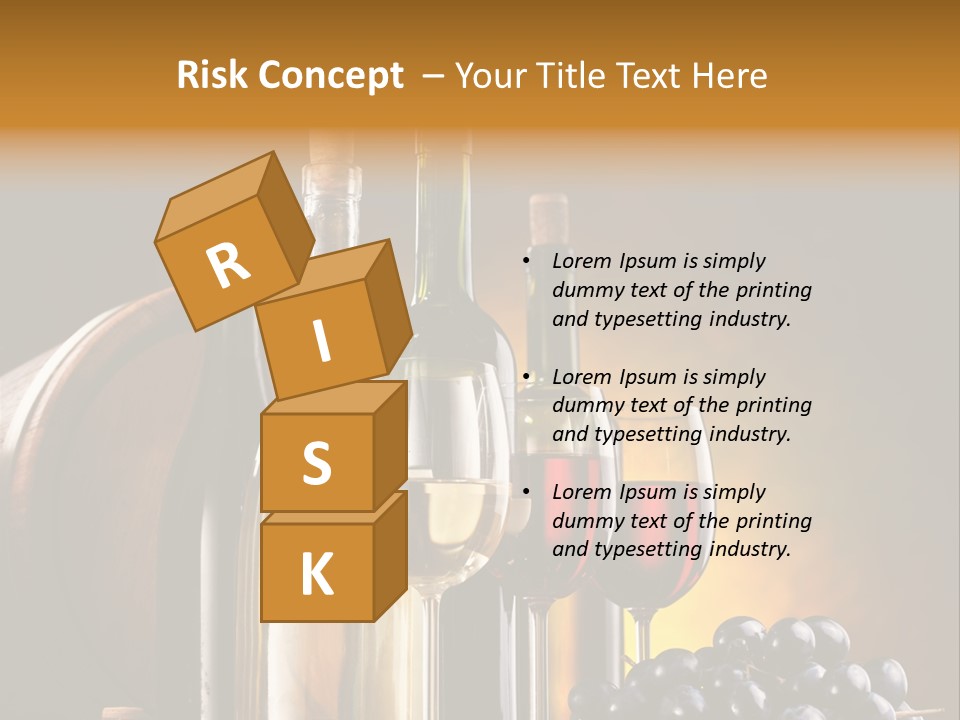 Wine Bottles And Glasses PowerPoint Template