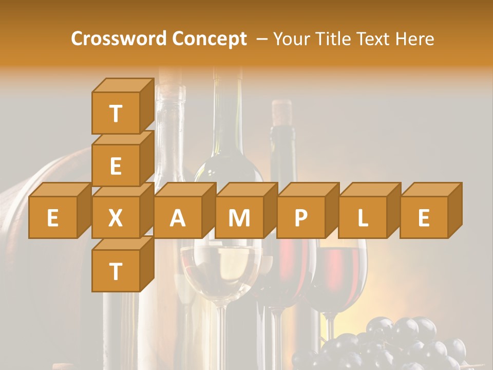 Wine Bottles And Glasses PowerPoint Template