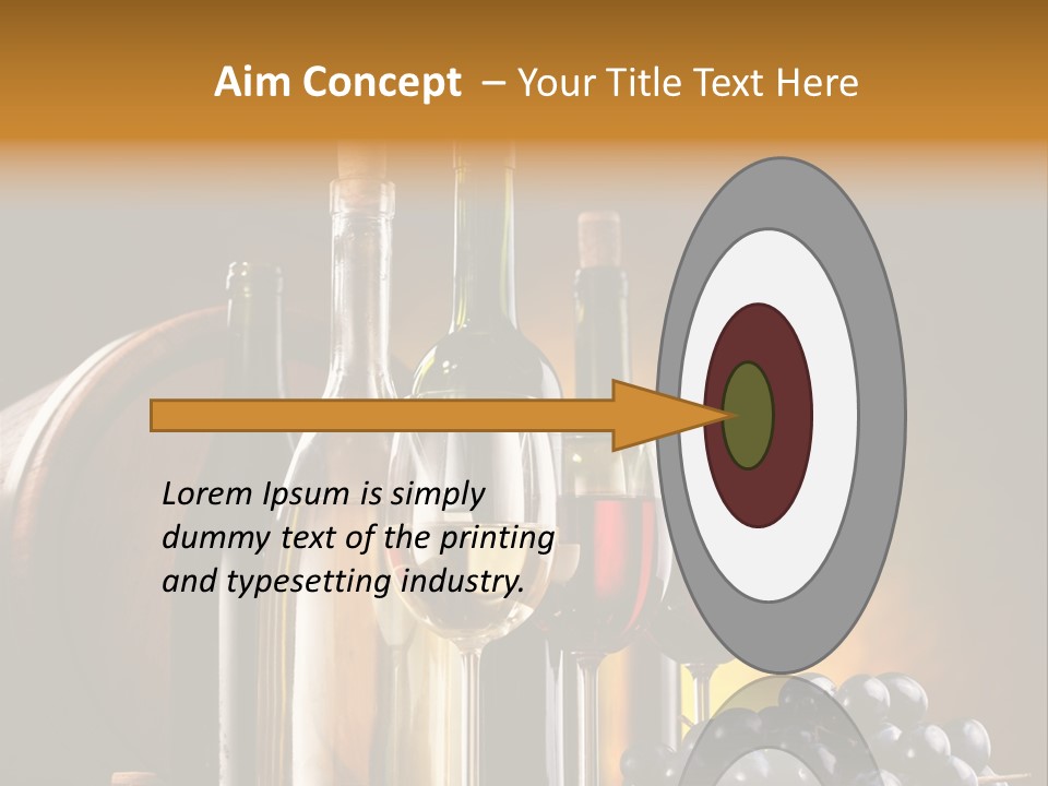 Wine Bottles And Glasses PowerPoint Template