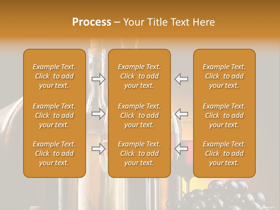 Wine Bottles And Glasses PowerPoint Template