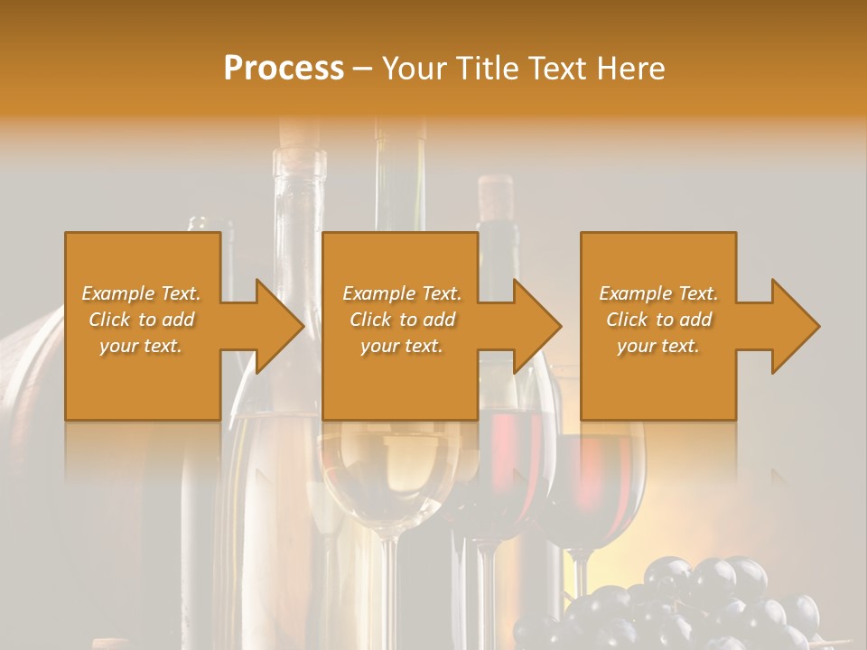 Wine Bottles And Glasses PowerPoint Template