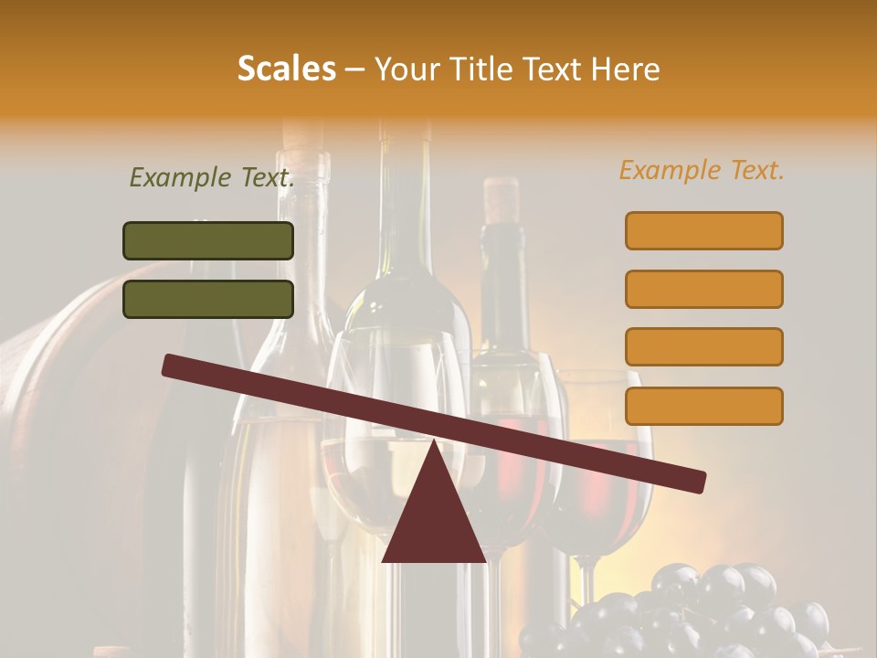 Wine Bottles And Glasses PowerPoint Template