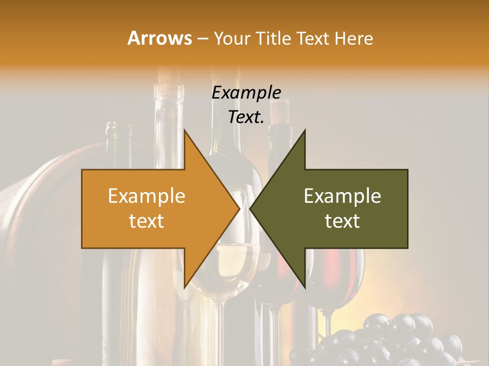Wine Bottles And Glasses PowerPoint Template
