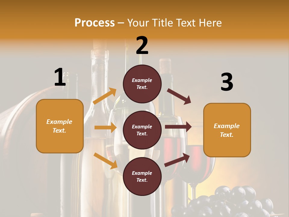 Wine Bottles And Glasses PowerPoint Template