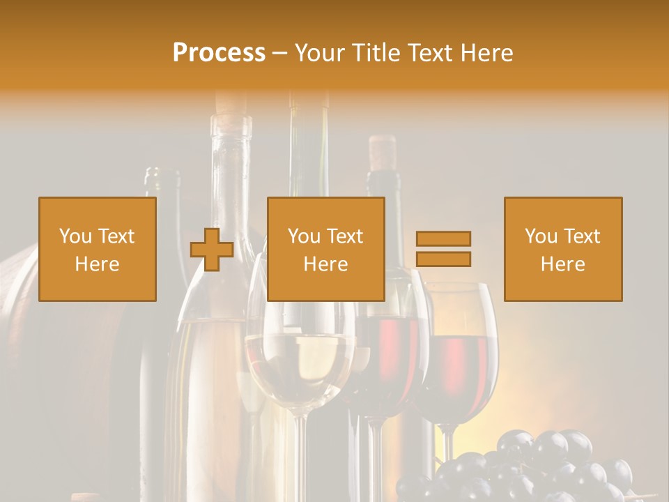 Wine Bottles And Glasses PowerPoint Template