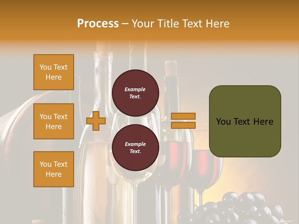 Wine Bottles And Glasses PowerPoint Template