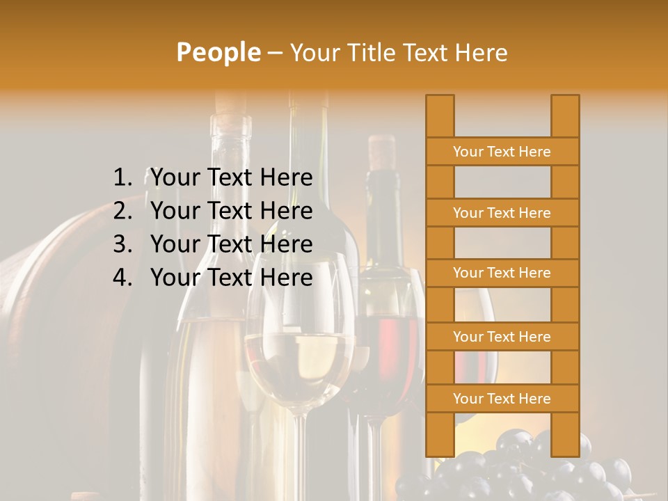 Wine Bottles And Glasses PowerPoint Template