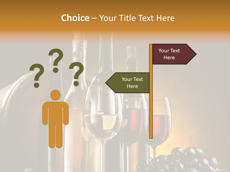 Wine Bottles And Glasses PowerPoint Template