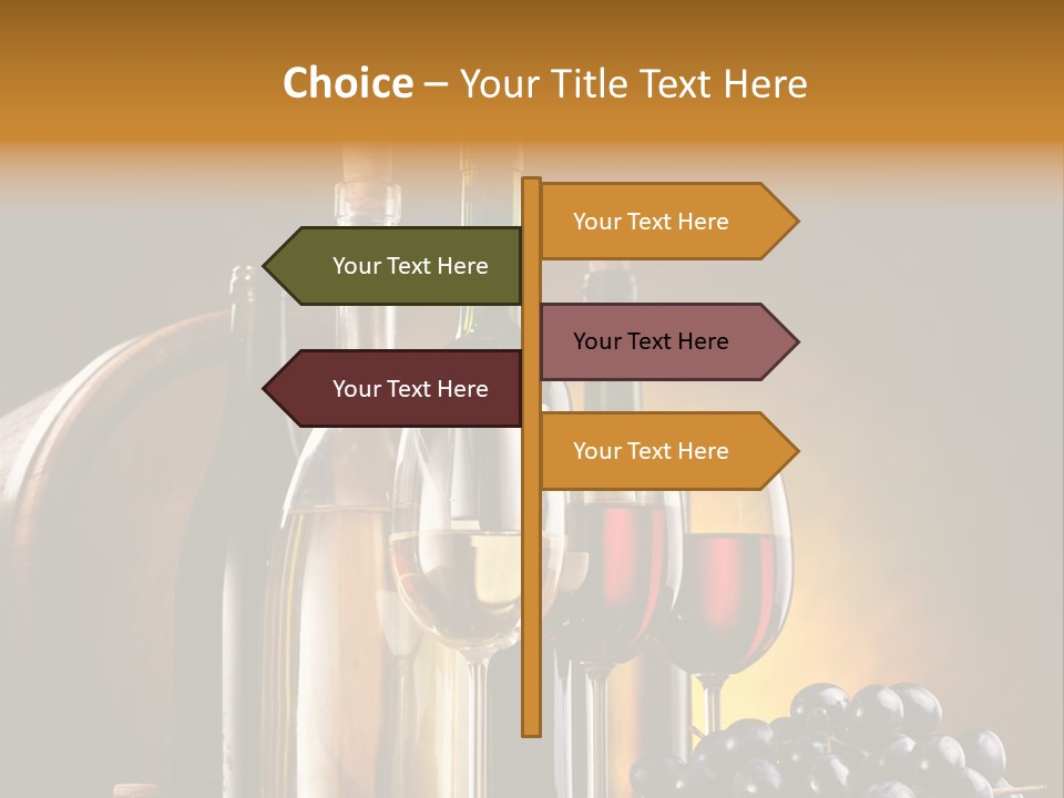 Wine Bottles And Glasses PowerPoint Template