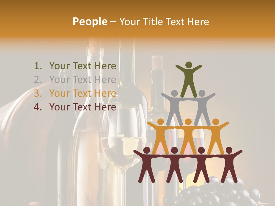 Wine Bottles And Glasses PowerPoint Template