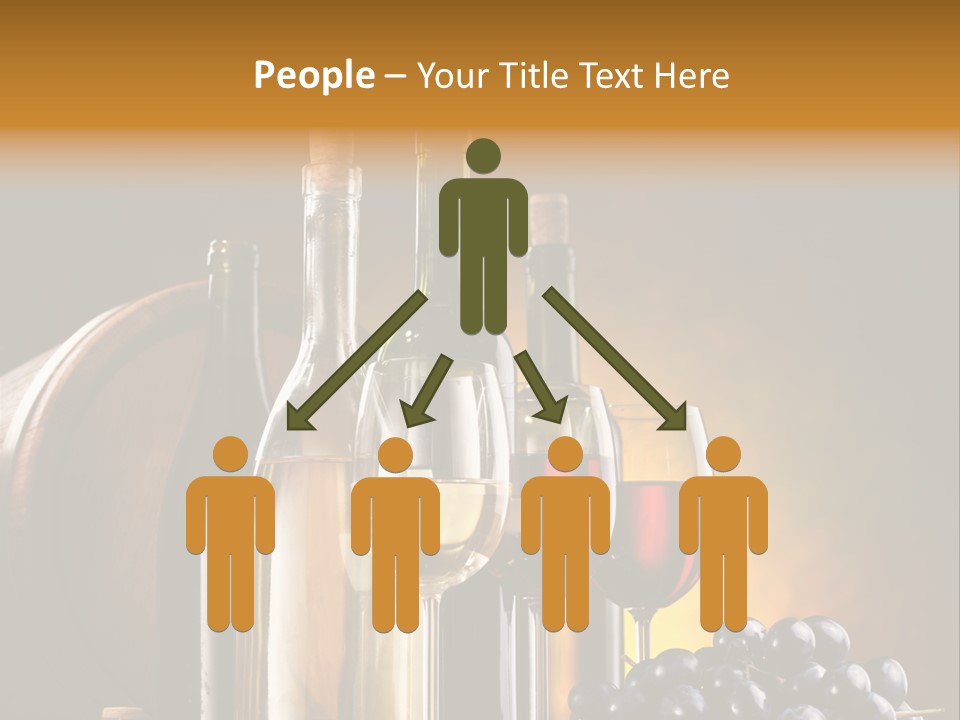 Wine Bottles And Glasses PowerPoint Template