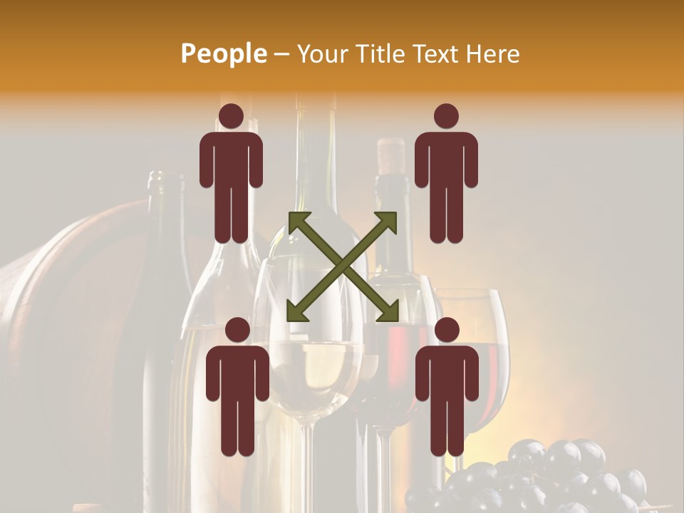Wine Bottles And Glasses PowerPoint Template