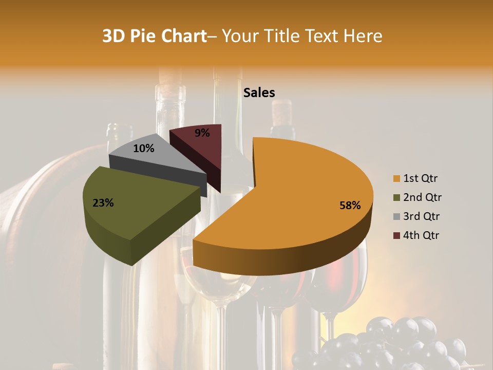 Wine Bottles And Glasses PowerPoint Template
