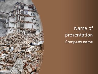 Destroy Construction Derelict PowerPoint Template