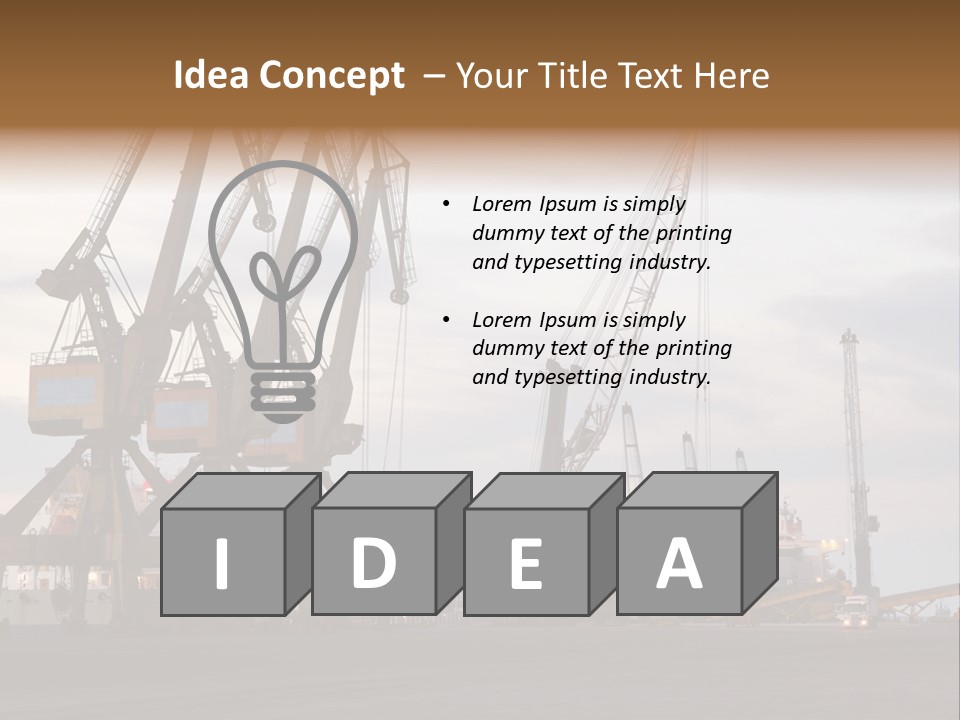 Fish Wheat Industry PowerPoint Template