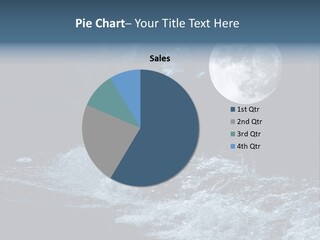 Full Moon Over The Sea PowerPoint Template