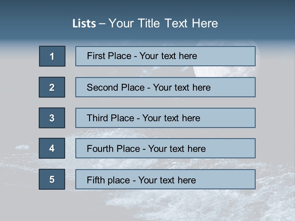 Full Moon Over The Sea PowerPoint Template
