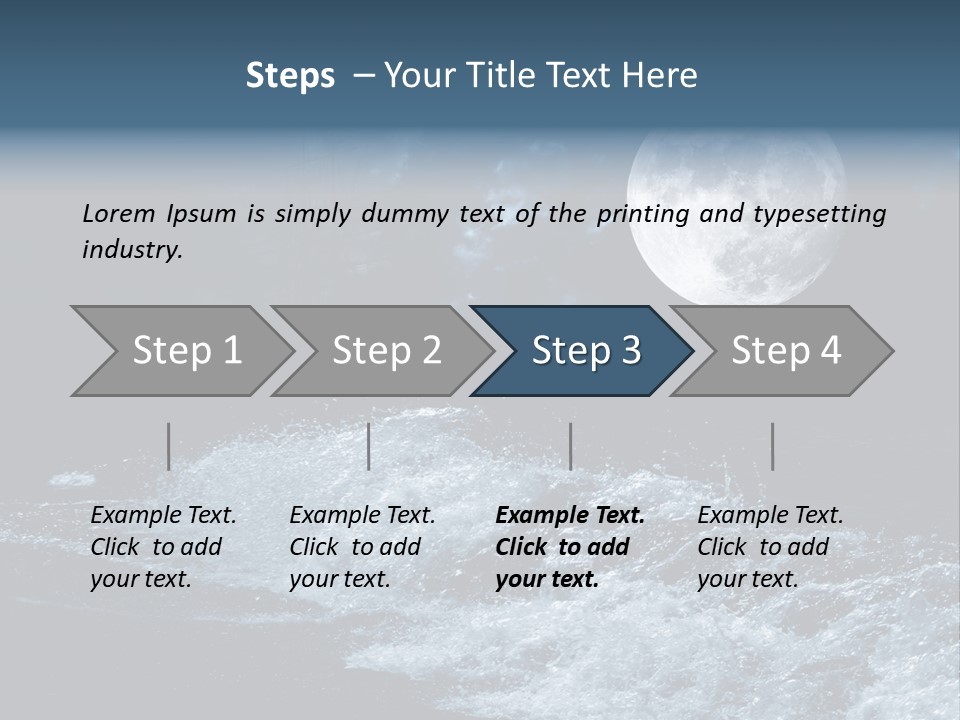 Full Moon Over The Sea PowerPoint Template