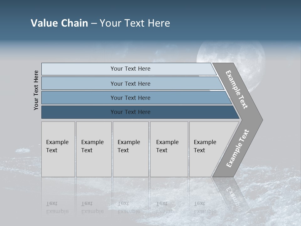 Full Moon Over The Sea PowerPoint Template