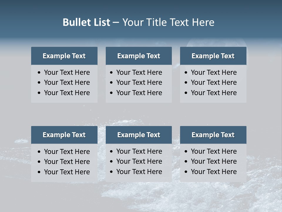 Full Moon Over The Sea PowerPoint Template