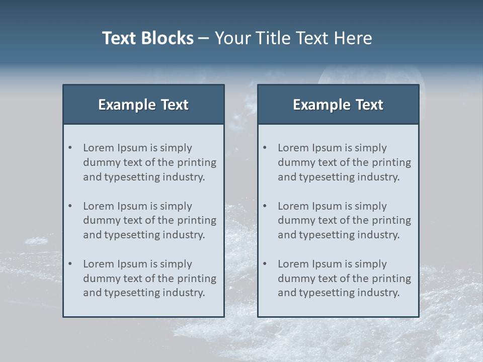 Full Moon Over The Sea PowerPoint Template